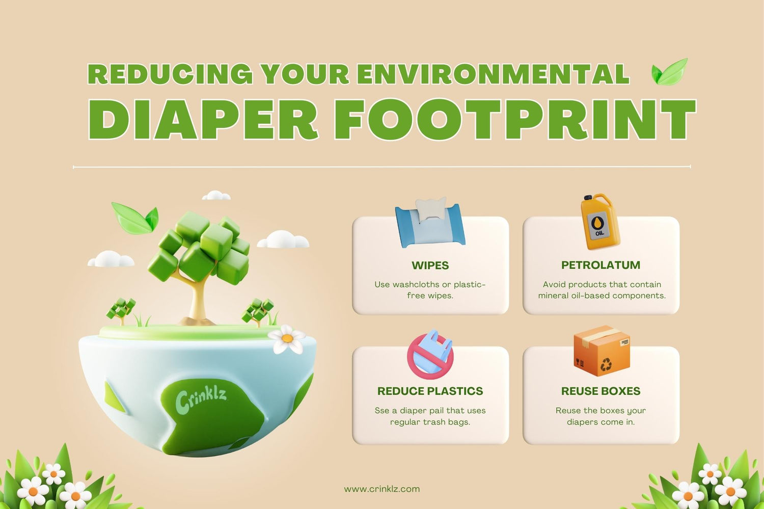 Reducing Your Environmental Diaper Footprint - Crinklz