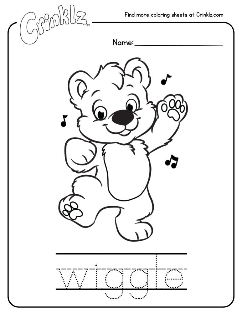Theo Wiggle Coloring Sheet - Crinklz