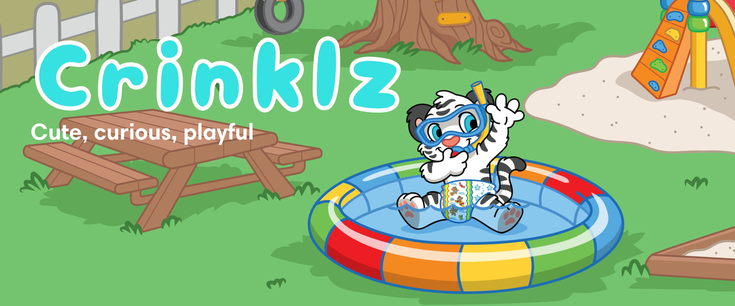 Crinklz the tiger is cute, curious, and playful.