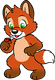 Felix the fox is a delightful character used on Crinklz adult diaper products.