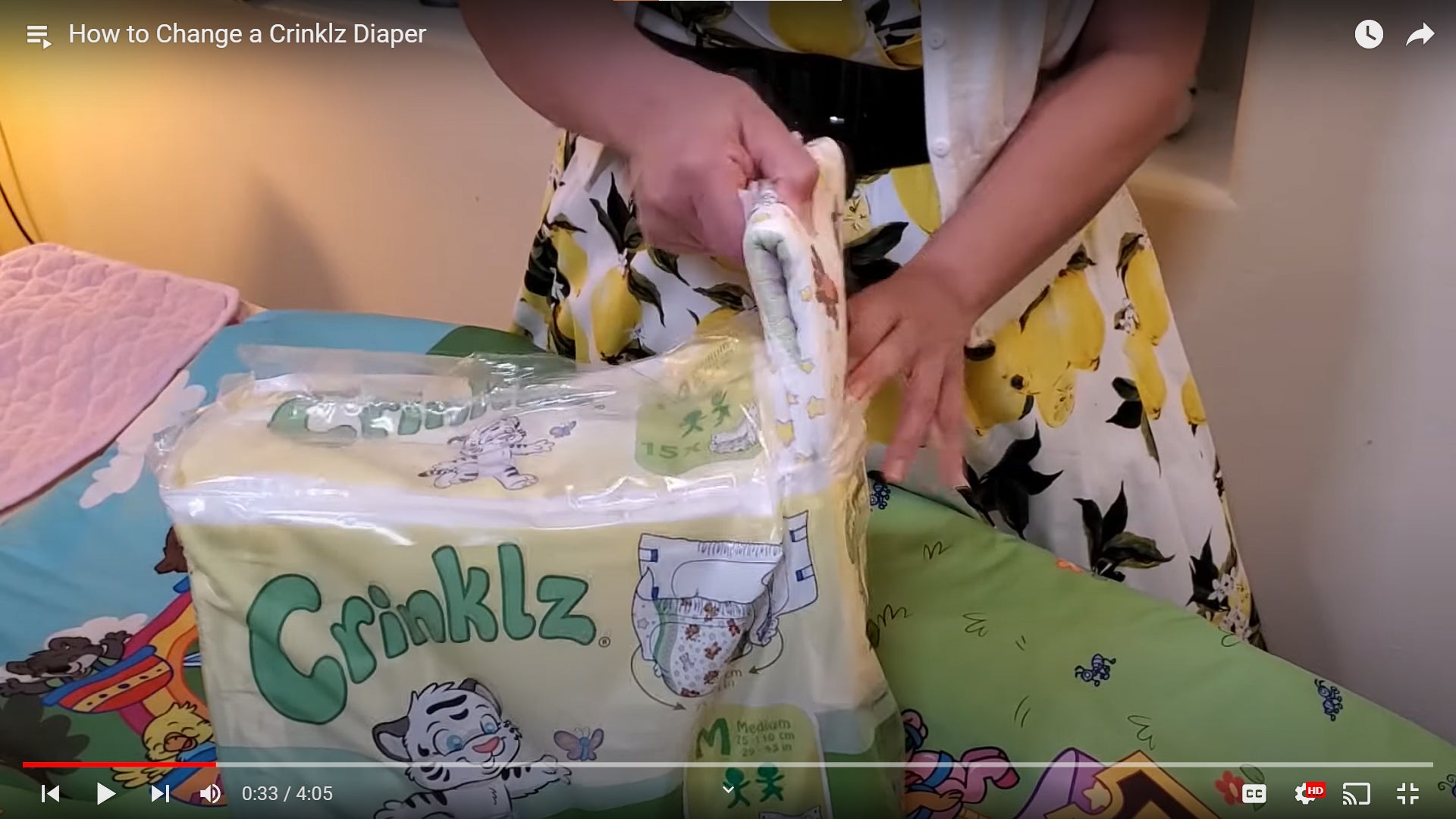 Learn how to change a Crinklz adult diaper.