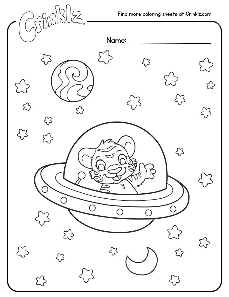 Crinklz Spaceship Coloring Sheet - Crinklz