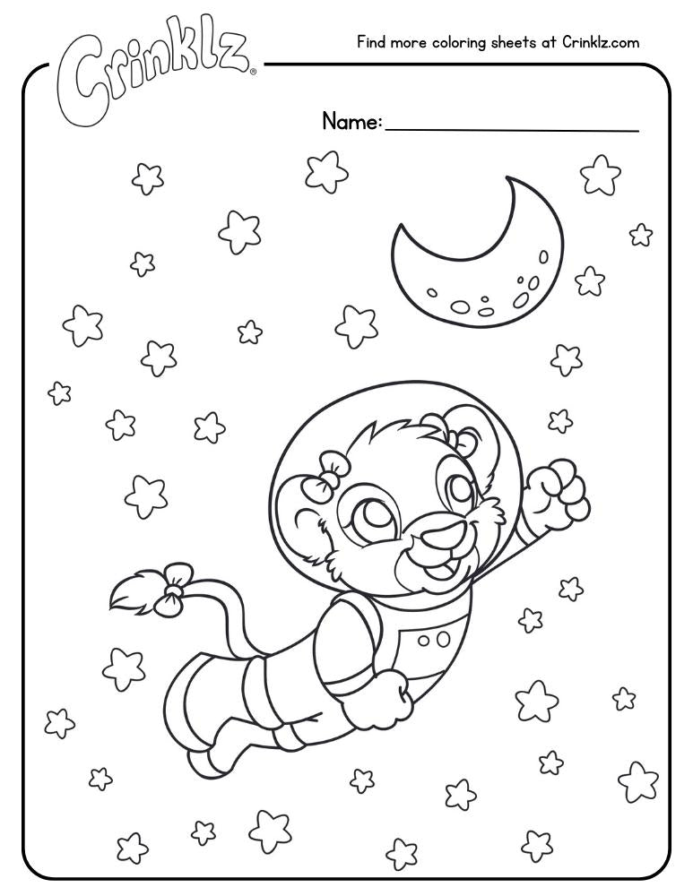 Leah Astronaut Coloring Sheet - Crinklz