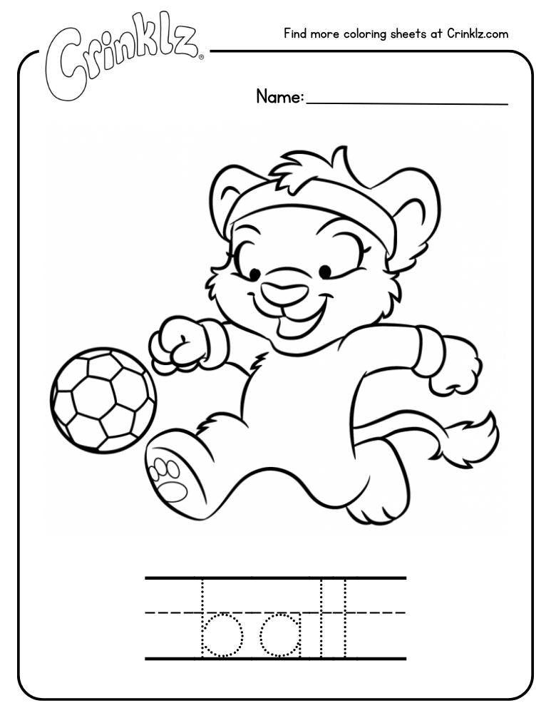 Leah Ball Coloring Sheet - Crinklz
