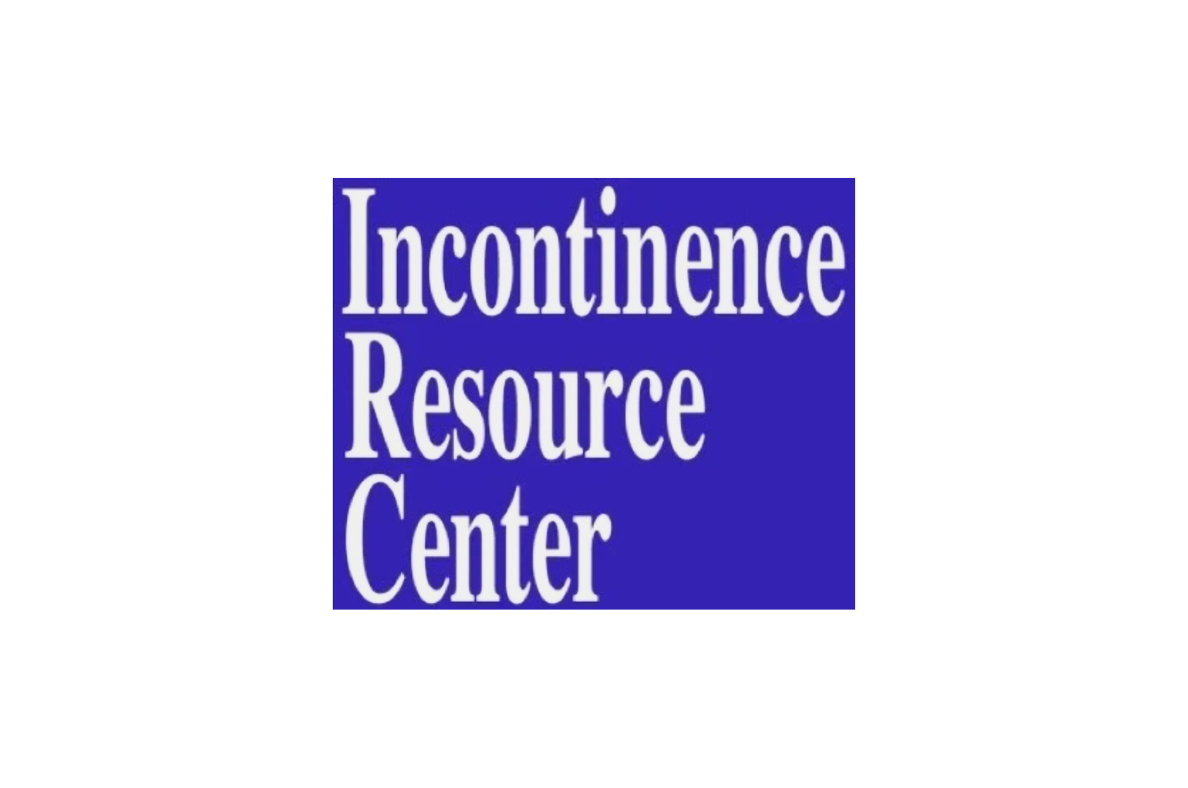 Logo of the Incontinence Resource Center with a blue background and white text.