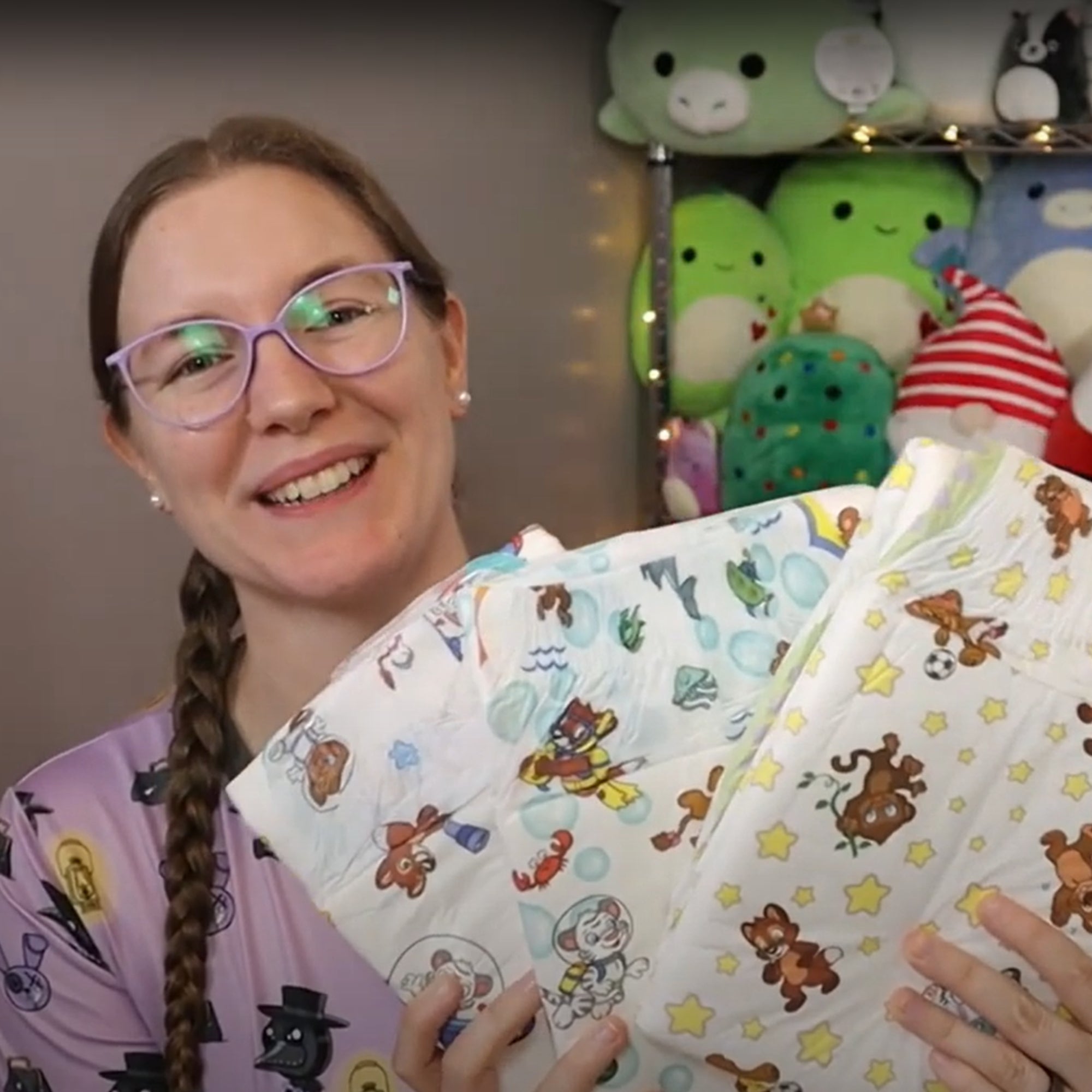 A still from Ada KiGaines review of Crinklz adult diapers.