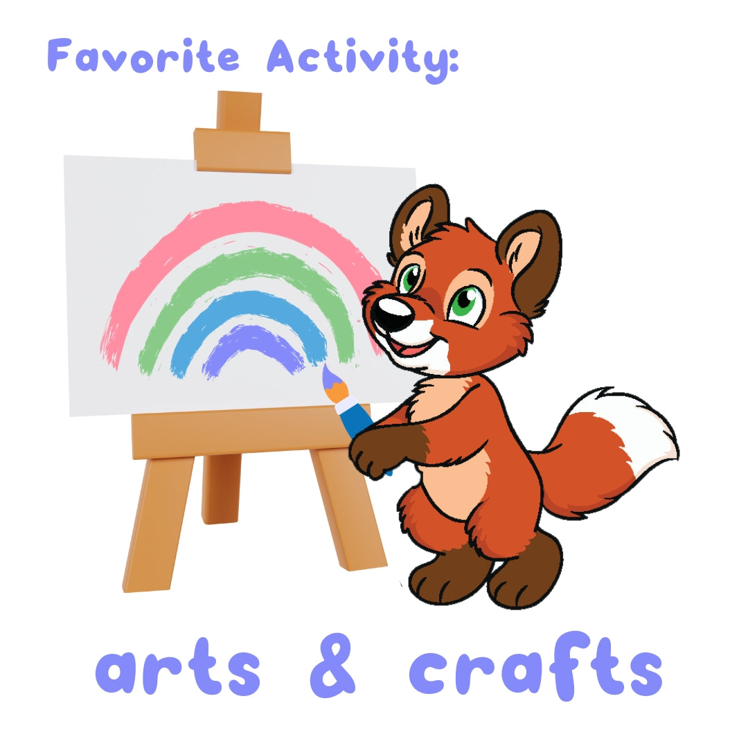 Felix loves arts and crafts!