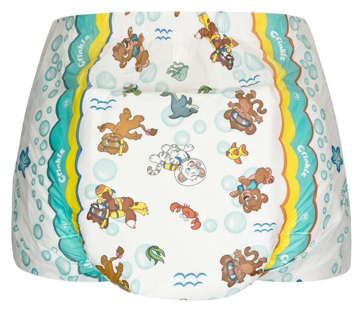 Crinklz Aquanaut adult diapers rear view