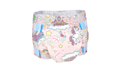 Crinklz Fairy Tale adult diaper front view