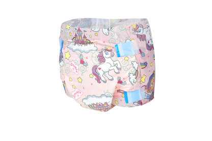 Crinklz Fairy Tale adult diaper front side view