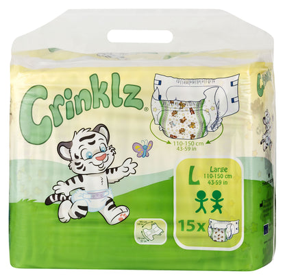 Crinklz Original adult diaper polybag size L front view
