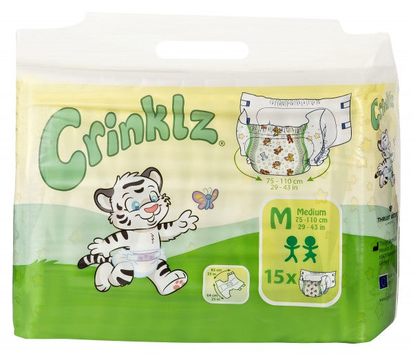 Crinklz Original adult diaper polybag size M front view