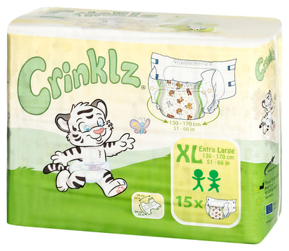 Crinklz Original adult diaper polybag size XL front view