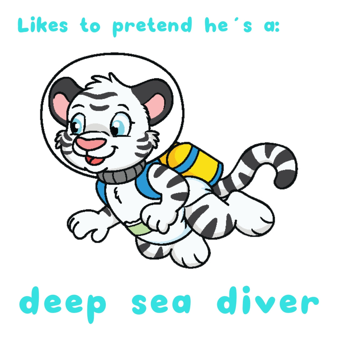 Crinklz likes to pretend he's a deep sea diver.