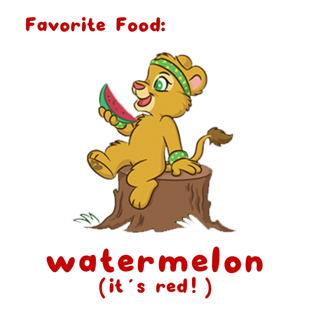 Leah's favorite food is watermelon.