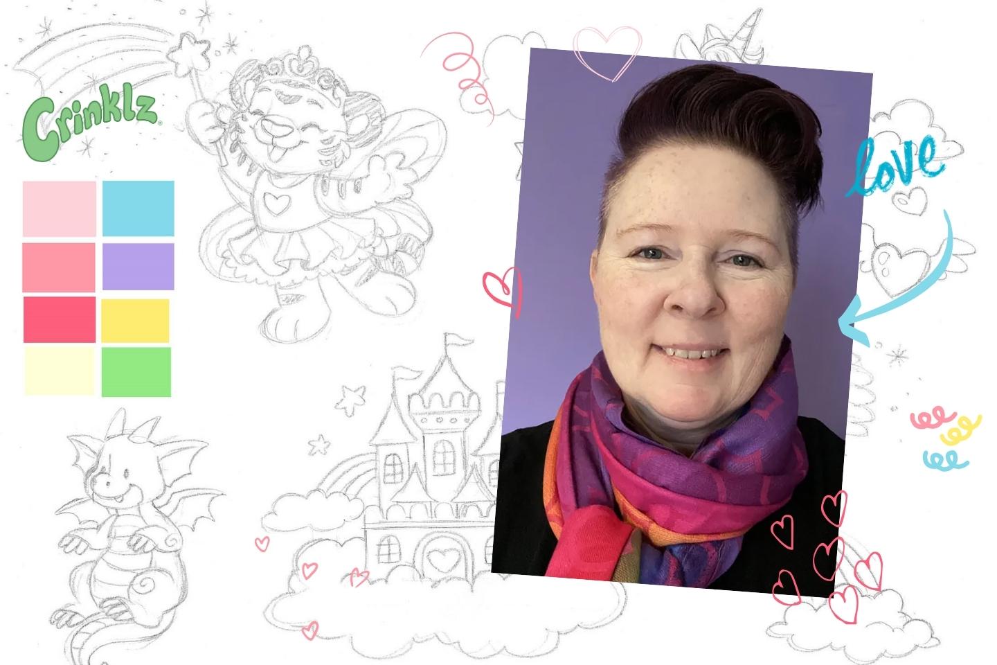 Image of Marci McAdam: illustrator for Crinklz.
