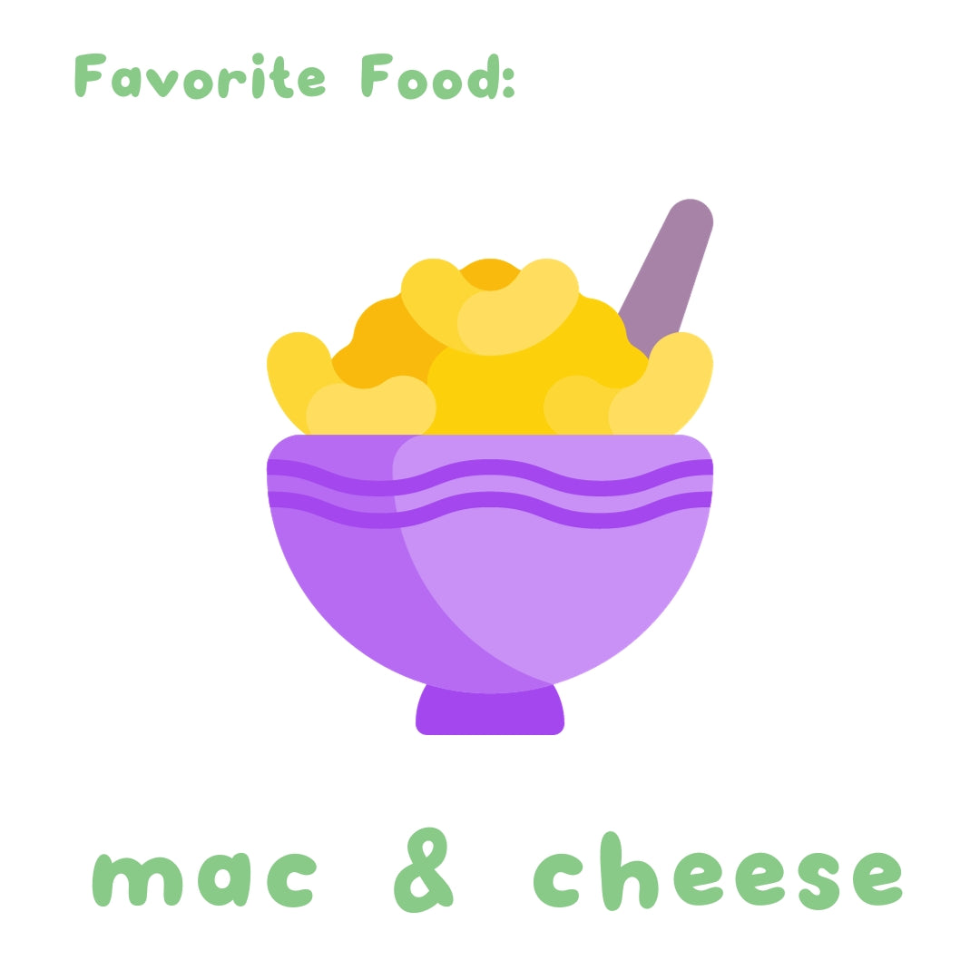 Max's favorite food is mac and cheese.