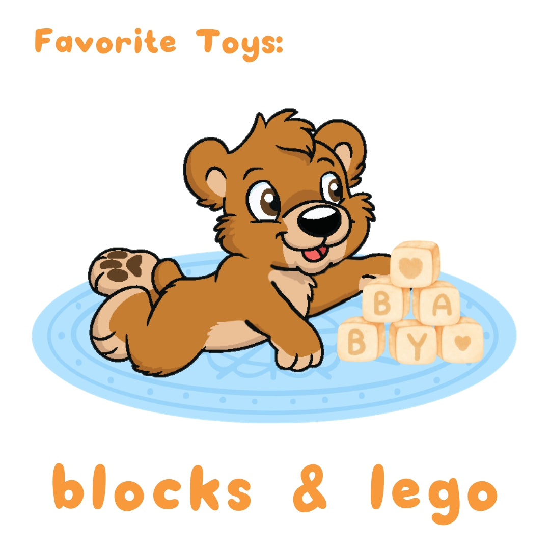 Theo's favorite toys are blocks and LEGO.