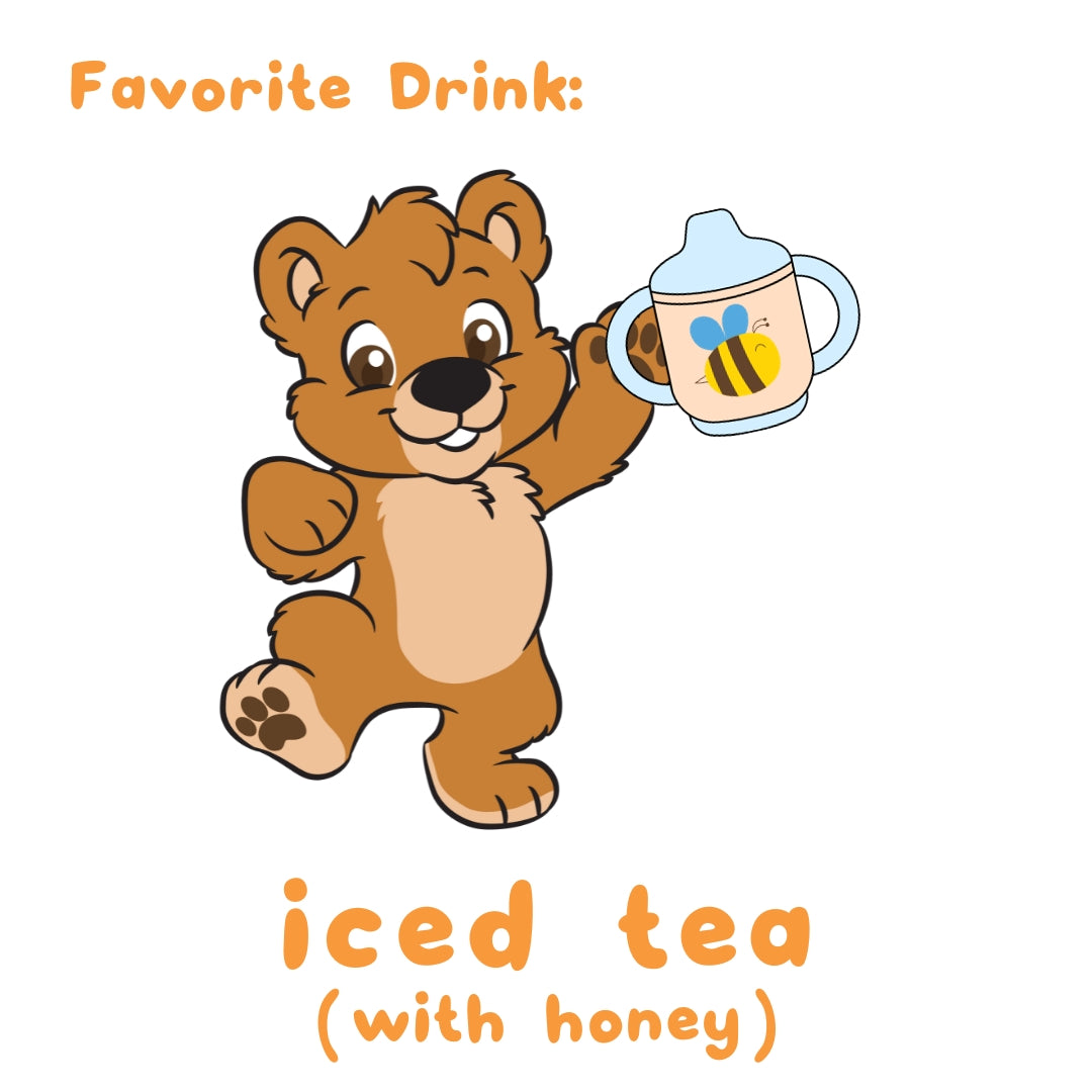 Theo loves iced tea with honey.